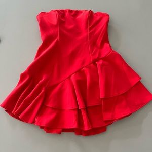 NWT Hello Molly Saints and Secrets red strapless dress